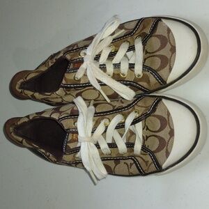 BROWN Coach sneakers size 8 Barrett style